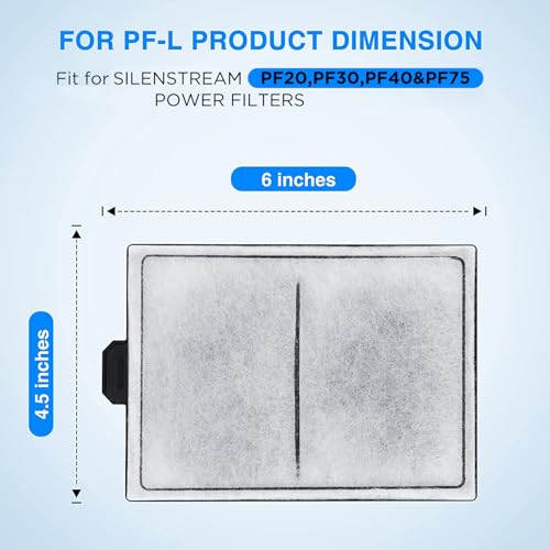 Image of HiTauing 8 Packs PF-L Carbon Cartridge for PF20, PF30, PF40 and PF75 Power Filters