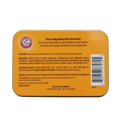 Arm & Hammer Tartar Control Dental Mints for Dogs, Beef Flavor, 40 Ct, 2-Pk - image 6