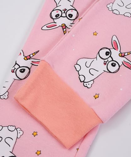 Benaive Girls Easter Pajamas Kids Bunny Easter Pjs Long Sleeves Set 100% Cotton Novelty Girls Sleepwear 2 Pieces Size 10 - image 6