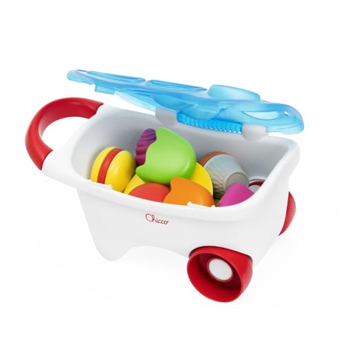 Chicco Chariot de crème glacée Jouet Jouet 2 en 1 activités d'empilage et d'emboîtement Jeu de rôle poignée Pratique et Roues Libres Ensemble de 19 pièces pour fabriquer de Bonbons 12 36 - vue 3