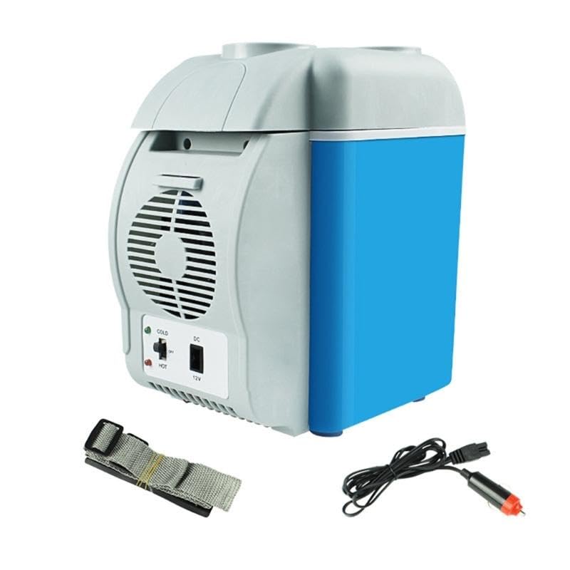Generico 7,5 l przenośny mini chłodnica samochodowa i ogrzewacz | 12 V DC / 110 V AC podwójne napięcie lodówka samochodowa | Compact Electric Cooler Box do samochodów, sypialni, na kemping, do biura i