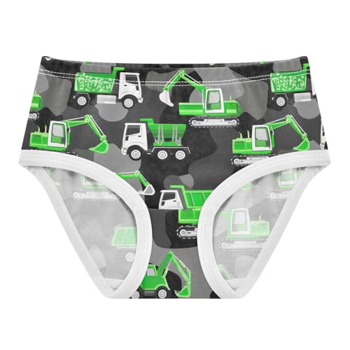 Joisal Cotton Toddler Girls Underwear Construction Vehicles Camo Panties for Girl Bright Kids Briefs Undies 2t