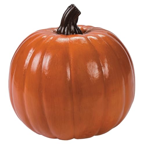 Fun Express Large Foam Pumpkin Decor 9' x 8.25' - Paintable Craft Pumpkins for Halloween, Thanksgiving & Fall Decorating | Indoor Outdoor Artificial Pumpkins for Porch & Mantel