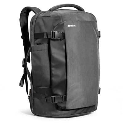tomtoc 40L Mochila de Viaje TSA Friendly Mochila de Equipaje de Mano Aprobado para el Vuelo de Embarque de Equipaje para 15 6-17" del Laptop Resistente al Agua Mochila para Hombre Mujer Sin PFAS
