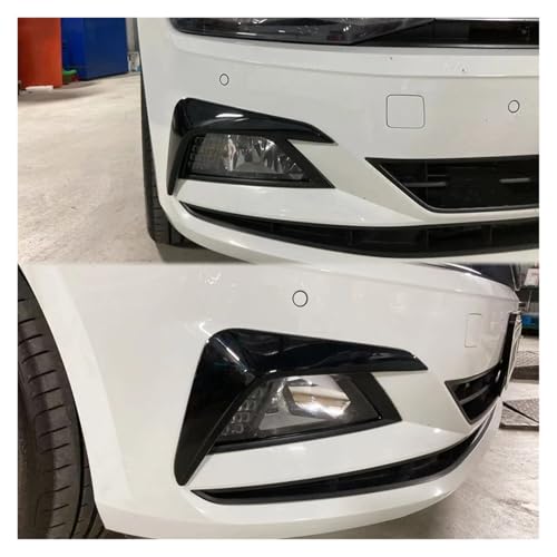 Spoiler Séparateur Lot De 2 Pièces pour Polo MK6 Et Virtus 2017-2021 Lame De Pare-Chocs Avant Cache Antibrouillard Grille Et Déflecteur d'air Becquets Avant Lame – vue 3