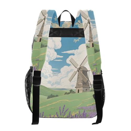 Grass Cloud Sky Kid Clear Backpack Clear Book Bag For Adults Transparent Seethrough PVC Backpack3