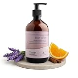 ENA Living Cedar Scented Lotion | 500ml | Lotion for Sensitive and Dry Skin | Hands, Face and Body Lotion | Skin Food Moisturiser with Rosemary, Lavender and Sweet Orange Oils