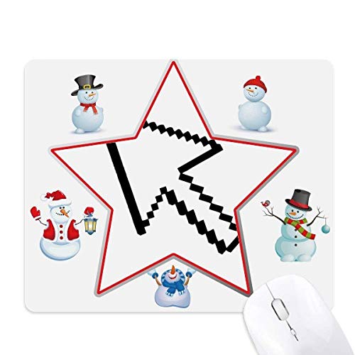 Tapis de souris pixel bonhomme de neige pour un bureau d'hiver chaleureux