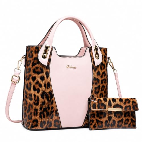 Sac fourre-tout léopard grand format pour femme chic avec sac à main en cuir