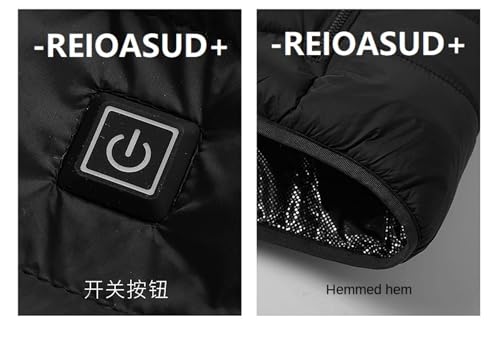 Image of Heated Hoodie for Men and Women,Heated Jacket with 3 Heating Levels, 9 Heating Zones Heated Down Hooded Coat