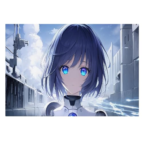 Póster de anime de niña en lienzo de 40 x 60 cm, impresiones de pared para sala de estar moderna