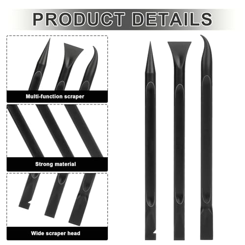 Crevice Cleaning Tool, 9 PCS Carbon Fiber Plastic Scraper Tool Car Detailing Brush Set Non-scratch Multi-purpose Scraper for Clean Small Narrow Spaces and Gaps, Remove Stickers Labels Oil Stains Dirt by Mozeat Lens - Used condition - Image 3