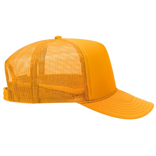Image of OTTO Polyester Foam Front 5 Panel High Crown Mesh Back Trucker Hats in 97, Bulk, Wholesale