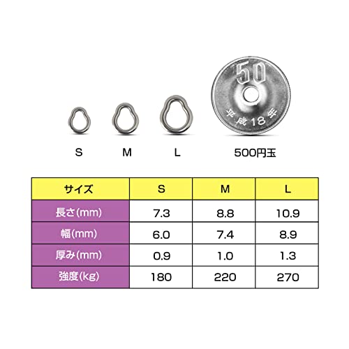 QISHUO 青物 アシスト 釣り リング ソリッド 平打ち ジギン
