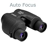 OMZER 10x25 Automatic Fixed-Focus Binocular with Low Light Night Vision,High Power Waterproof Compact Auto Focus Binoculars fit Adults Kids for Hiking,Camping,Racing,Sports and Cultural Events