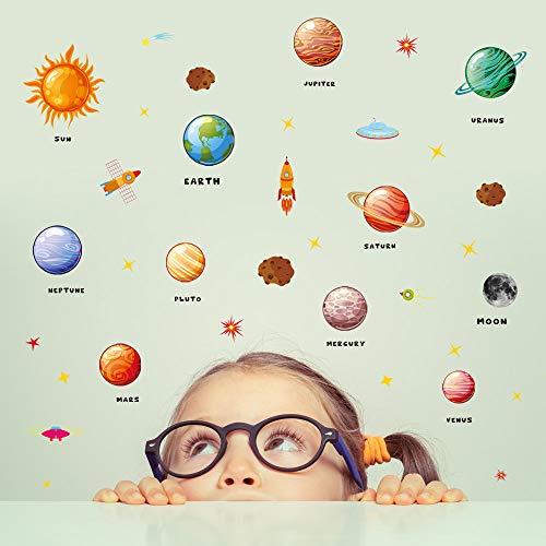 Pegatinas de pared de planetas para inspirar la imaginación infantil 6