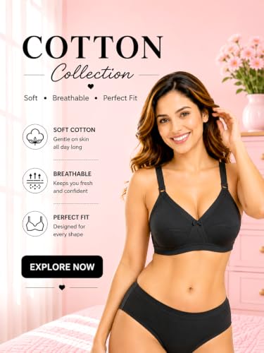 Image of SONA Women's Fit-Cross Cotton Full Coverage Non-Padded Everyday Bra