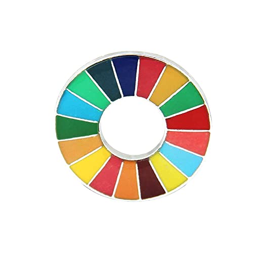 Sustainable Development Goals Brooch,United Nations SDGs Pin Badge,SDGs Rainbow Brooch Lapel Pin,SDGs Enamel Pin for Clothing Backpack Hat Decoration