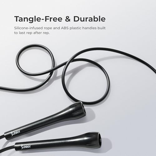 Sunny Health & Fitness Jump Rope for Gym Accessories, ABS Handle & PVC Rope - image 5