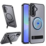 Lemxiee Magnetica Cover per Samsung Galaxy A57 5G Case con Cavalletto & Antiurto & Antiscivolo,Compatibile con MagSafe Custodia