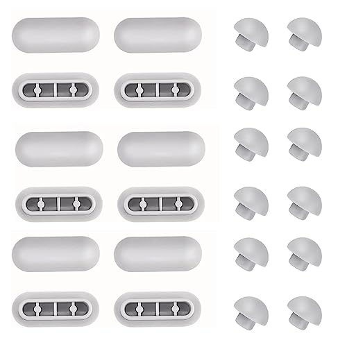 24 Pieces Toilet Seat Bumpers, Toilet Stops Bumpers, Transparent Toilet Lid Stoppers, Toilet Replacement Damper