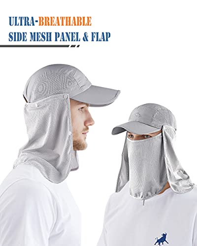 ELLEWIN Chapéu de sol ao ar livre para homens mulheres UPF 50+ chapéu UV de pesca com aba de pescoço