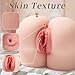 2in1 Masturebastorfor Men Realistic Textured 3D Tight Sleeve Male Masterburters, Pussy Footing for Man Pocket Puzzy Silicone Woolen Mastusbafor Hands for Man Games Underwear A1143 (Flesh 1)