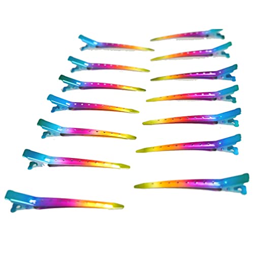 28 Pack Metal Duck Bill Hair Clips, Bandenger 3.5" Rust Resistant Metal Crocodile Hair Clips with Holes for Feminine Styling, Hair Coloring, Curly Hair, Salon, Bow DIY