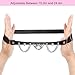 alisikee 2PCs Pink Studded Rivet O-ring Leg Garter, Adjustable Punk Thigh Garters Belt with Chains for Women Parties