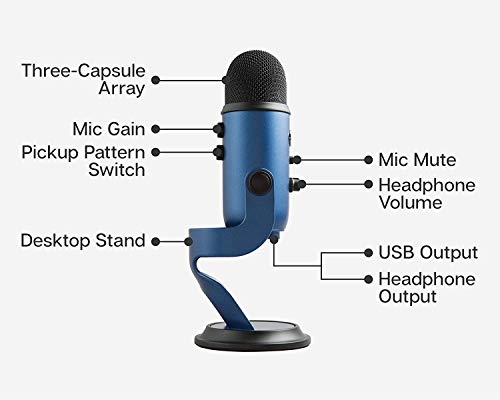 image for Blue Microphones Newest Blue Yeti USB Microphone with 4 Pickup Pattern