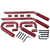 AUTOSAVER88 Front & Rear Grab Handles Roll Bar Steel Grip Handles Compatible for Jeep Wrangler JK JKU Unlimited Sports Bubicon Sahara 2007-2018 4 Doors(Red)