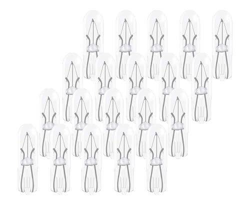 Magnet – Set di 20 Lampadine T5 12V 1.2W W2x4.6d – Bianco Caldo 3200K – Per Cruscotto, Spie,...