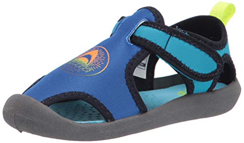 OshKosh B'Gosh Boys Aquatic Water Shoe Sport Sandal, Teal, 5 Toddler