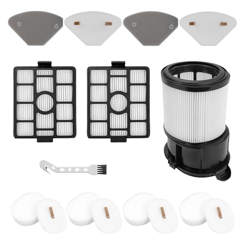 HEPA Filter Accessories for Shark IP3251UKT IP3251UK IP3251 PowerDetect DuoClean Detect Anti-Hair Wrap Plus Cordless Vacuum Cleaner Replacement Parts (12 Pack)