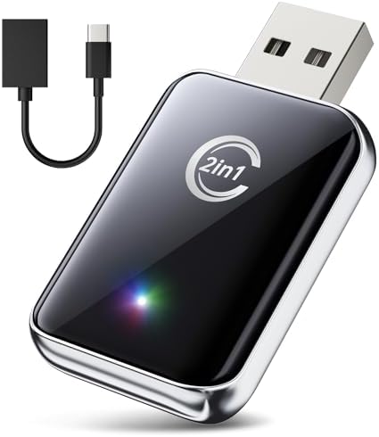 Wireless CarPlay Adapter for iPhone,Convert Factory Wired CarPlay...