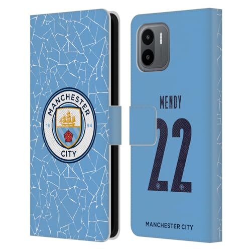 Head Case Designs Officially Licensed Manchester City Man City FC Benjamin Mendy 2020/21 Players Home Kit Group 2 Leather Book Wallet Case Cover Compatible with Xiaomi Redmi A2