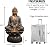 Tankana 45" Zen Buddha Water Fountain Outdoor with LED Light Large Indoor Waterfall Fountains for Patio Garden Balcony Backyard Relaxing Decorative Water Feature,Gold