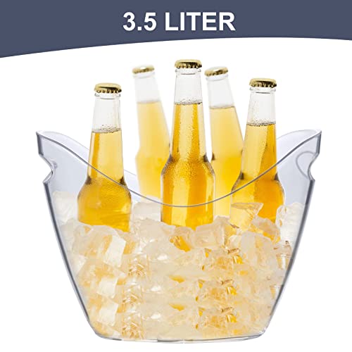 Asika BT-JL Ice Bucket Wine Bucket,Clear Acrylic 3.5 Liter Plastic Tub thumb #3