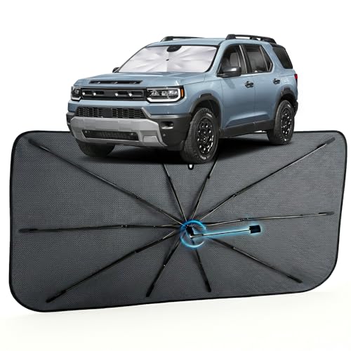 Image of Car Windshield Sun Shade for Honda Passport 2019-2026 -[Reflective Coated Fabric] Sunshade Umbrella for Front Window, Car Shades Sun Visor Keep Car Cool and Protects Interior, 1:1 Exact Fit