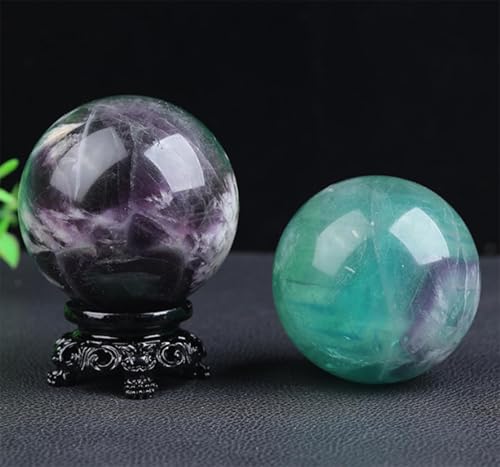 Sphère en fluorite violette et verte de 50mm pour lithothérapie