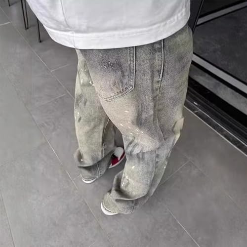 Baggy Jeans Men Graffiti Baggy Barrel Jeans Men Relaxed Fit Wide Leg Washed Denim Pants Streetwear for Skater4