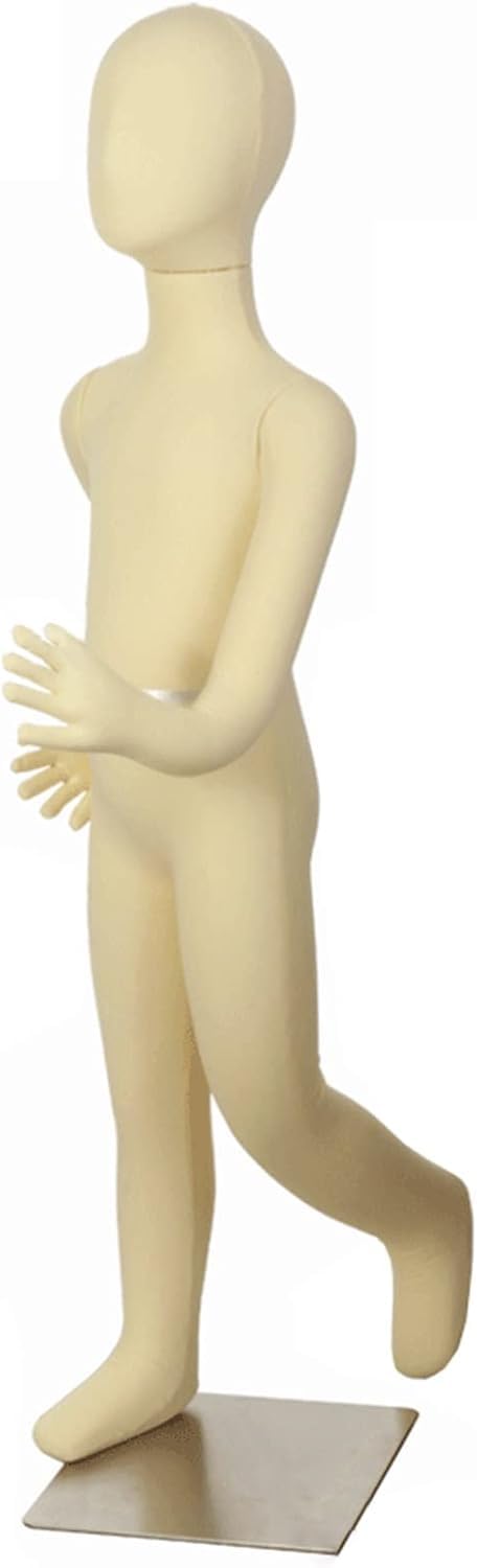 Dziecko Maequi - Pełne Elastyczne Ciało Dzieci Maluch Dziewczyna Chłopiec Sukienka Forma Maiki Na Odzież Szalik Wdowa Sklep Wystawa Boże Narodzenie Istallatio Head Turs, White, 8 years old