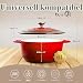 Gusseisen Dutch Oven mit Deckel – Emaille-Schmortopf mit Antihaft, Ofenfest bis 260°C – Rot, 6.1 Liter, 28 cm – von Nuovva