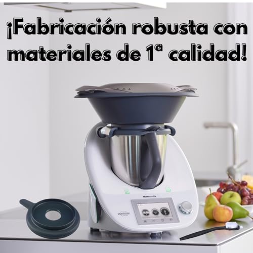 Miniatura 7 de Drocodo Tapa Compatible Con Thermomix Tm5 Tm6 - Incluye Junta De Silicona Para Un Sellado Adecuado Cepillo Especial Para Una Limpieza Impecable - Tapadera Fabricación De Vanguardia