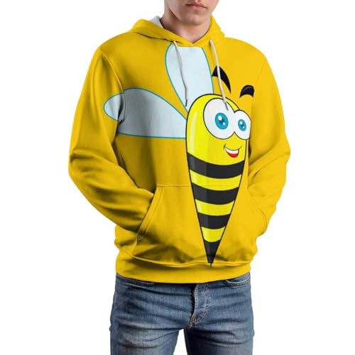 Pull abeille en carton UMENG avec capuche et poches manches longues