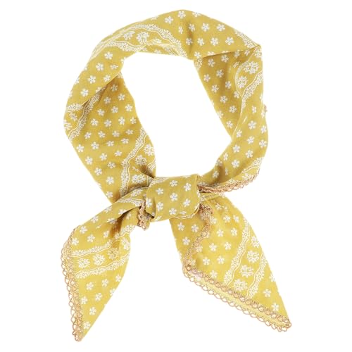 Ymapinc Yellow Bandana 27.56x27.56 Headband Yellow Neck Scarf Cotton Bandana Soft Head Scarf for Head & Neck Multi-Purpose Hair Bandanas for Women