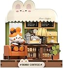 Wowood DIY Mini Doll House Miniature Kit Coffee Shop, Miniverse Make it Mini Pretend Play House Tiny Home for Girls 14+, Halloween/Christmas Decorations/Gifts for Friends (Roro's Coffee Shop RSW01)