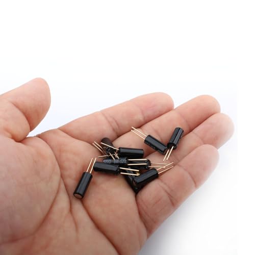 RUNCCI-YUN 50Stück Neigungssensor Winkel Sensor Vibration Sensor Kugelschalter 12V-24V 20MA SW-520D Metall Ball Kipp Schütteln Auslöseschalter für Arduino Smart Car (Schwarz）