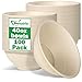 40oz Large Compostable Sugarcane Bowls - 100 Pack, Heavy Duty & Microwavable Safe, Biodegradable Paper Bowls for Hot Soup, Salad, Snacks 1