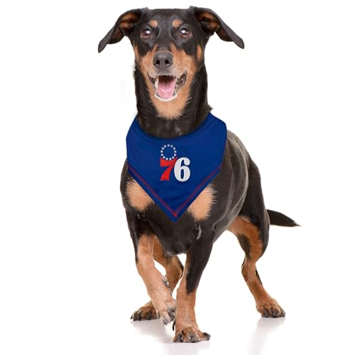 Pets First Bandana NBA Philadelphia 76ERS TIE, tamanho pequeno/médio. Cachecol bandana para cães de